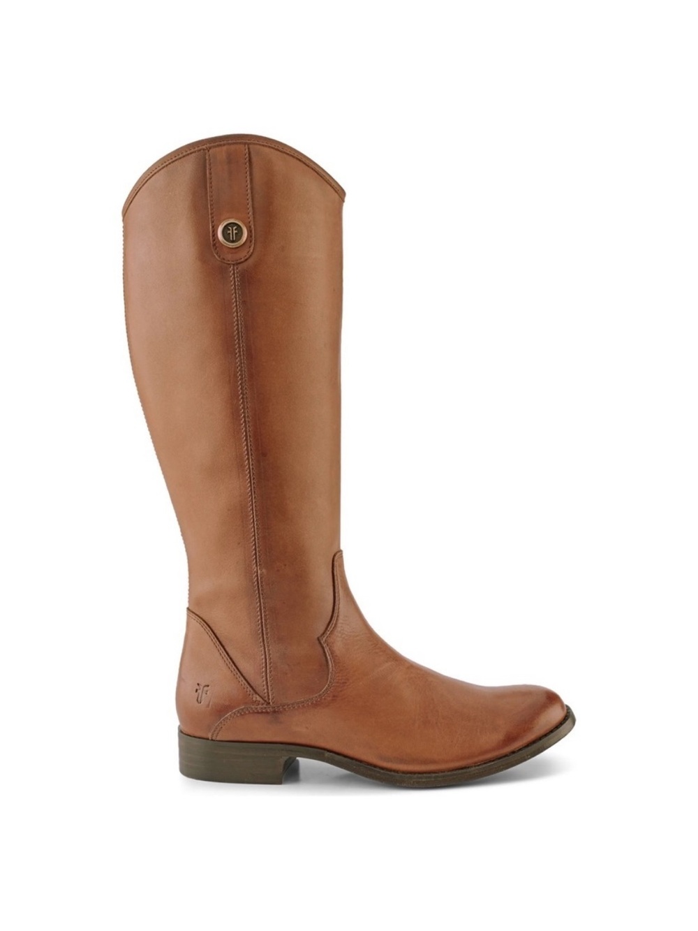 Frye Marissa Medallion Cognac Leather Riding Boots
